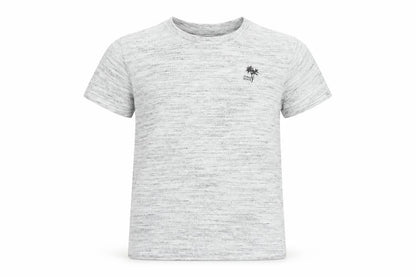 Matalan Boys Grey Cotton Basic T-Shirt Size 9 Years Round Neck Pullover