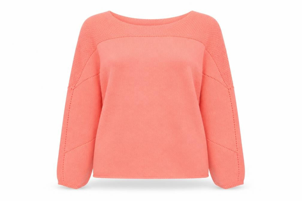 Apricot Womens Pink Round Neck Acrylic Pullover Jumper Size 12