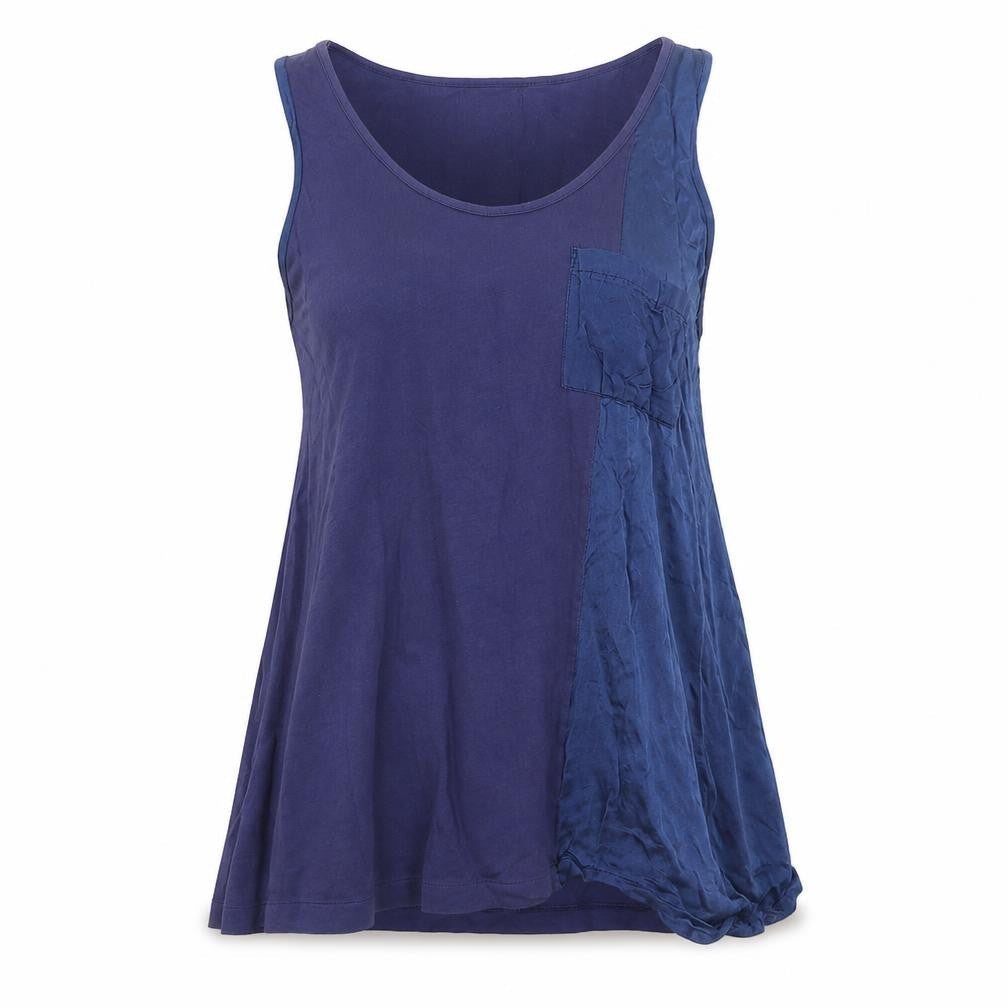 NEXT Womens Blue Cotton Basic Tank Size 8 Scoop Neck