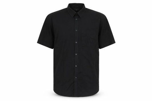 Taylor & Wright Mens Black Cotton Button-Up Size 16.5 Collared Button