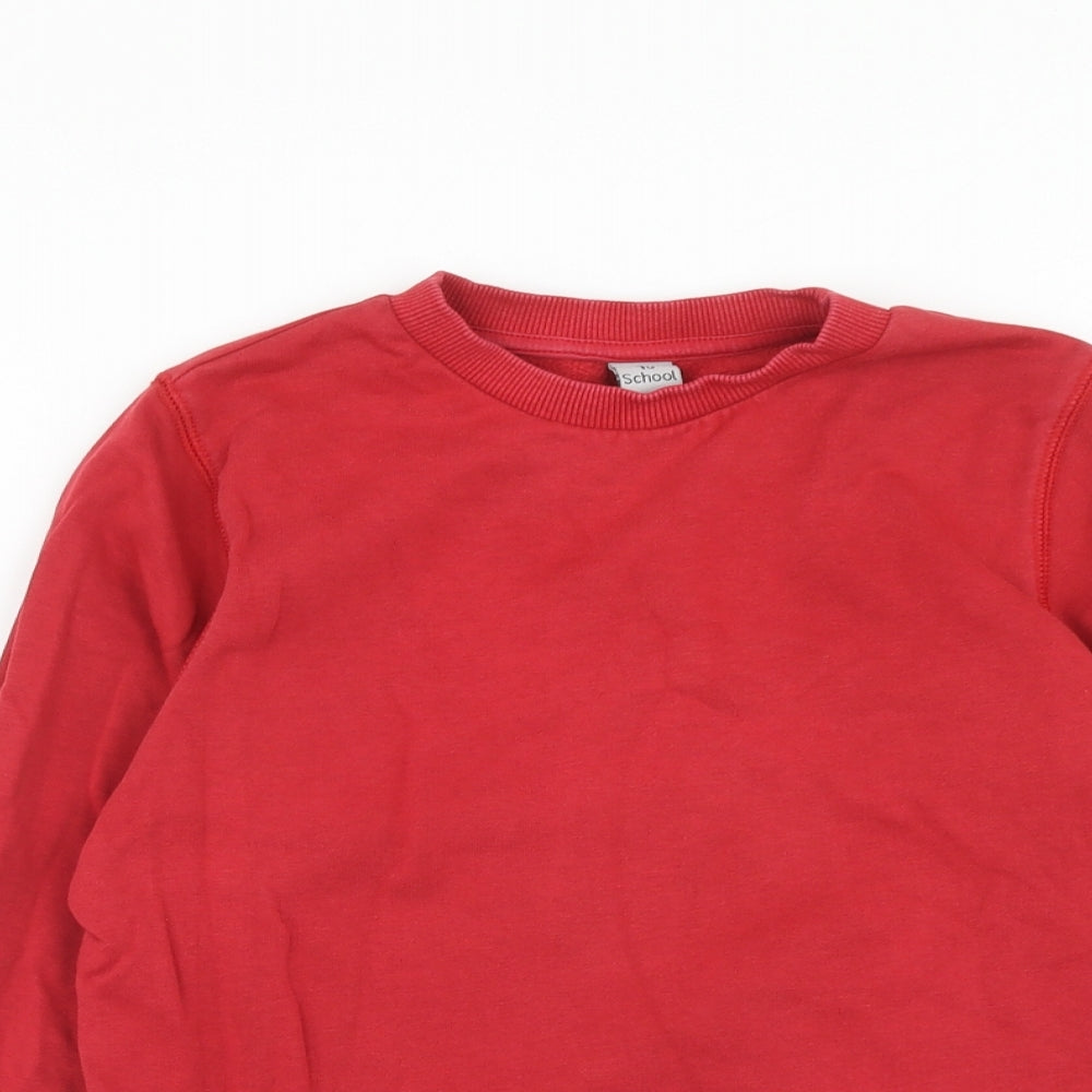 TU Boys Red Cotton Pullover Sweatshirt Size 10 Years Pullover