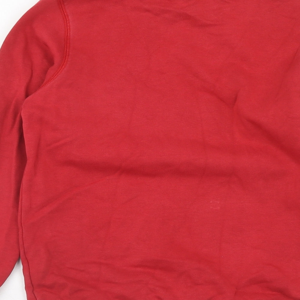 TU Boys Red Cotton Pullover Sweatshirt Size 10 Years Pullover