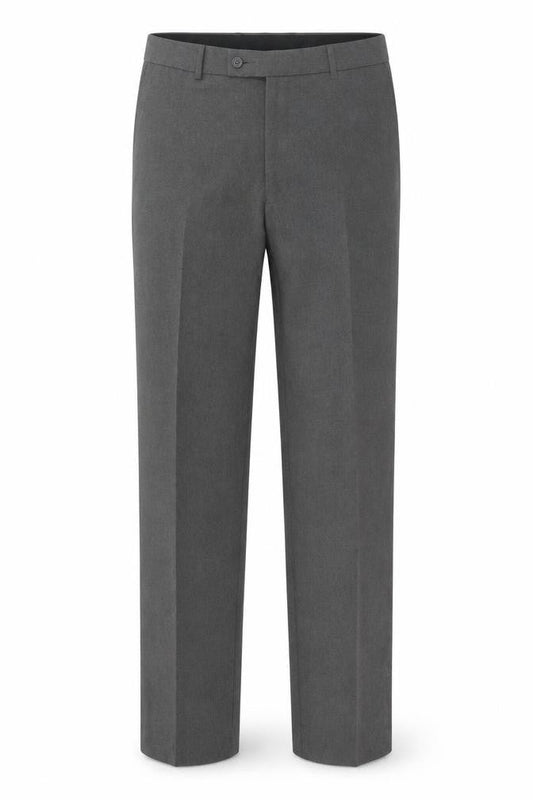 Debenhams Mens Grey Polyester Dress Pants Trousers Size 34 in L33 in Regular Hook & Eye