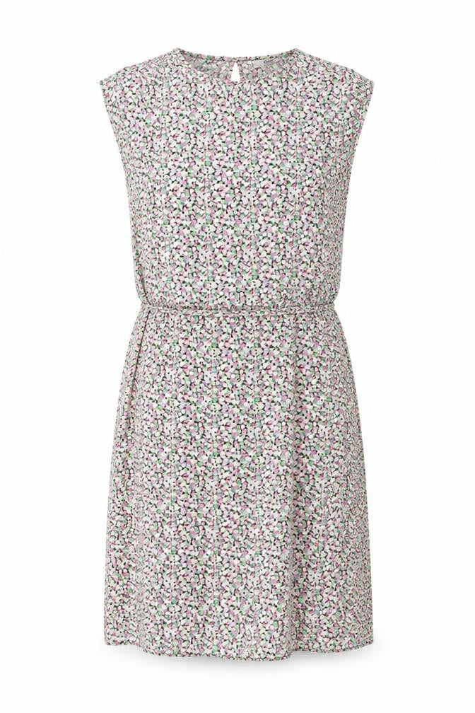 Only Womens Multicoloured Floral Viscose Shift Size L Boat Neck Button