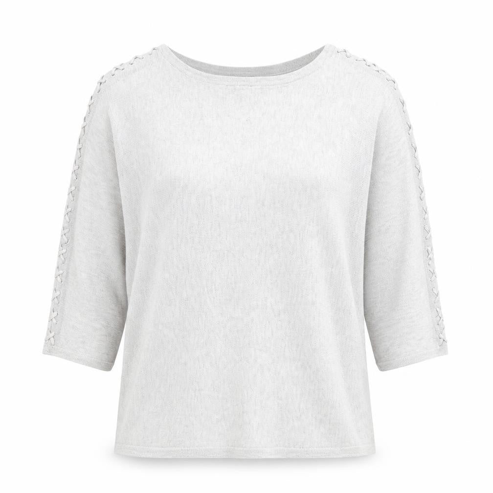 M&Co Womens Grey Round Neck Viscose Pullover Jumper Size 8