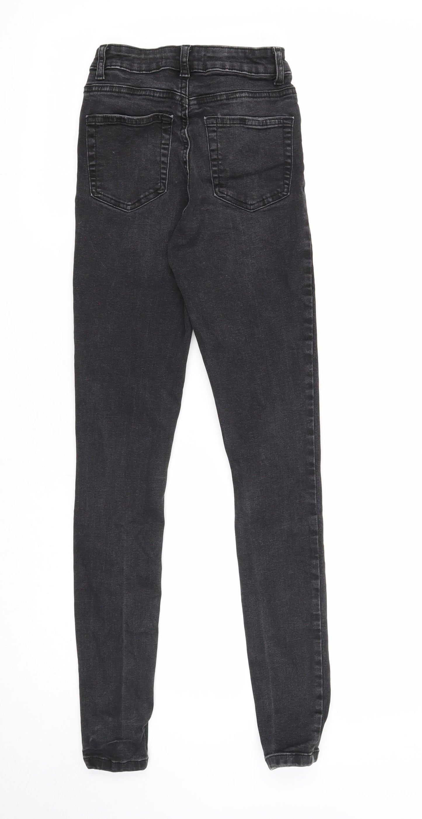 Denim & Co. Womens Black Cotton Skinny Jeans Size 6 Regular Zip