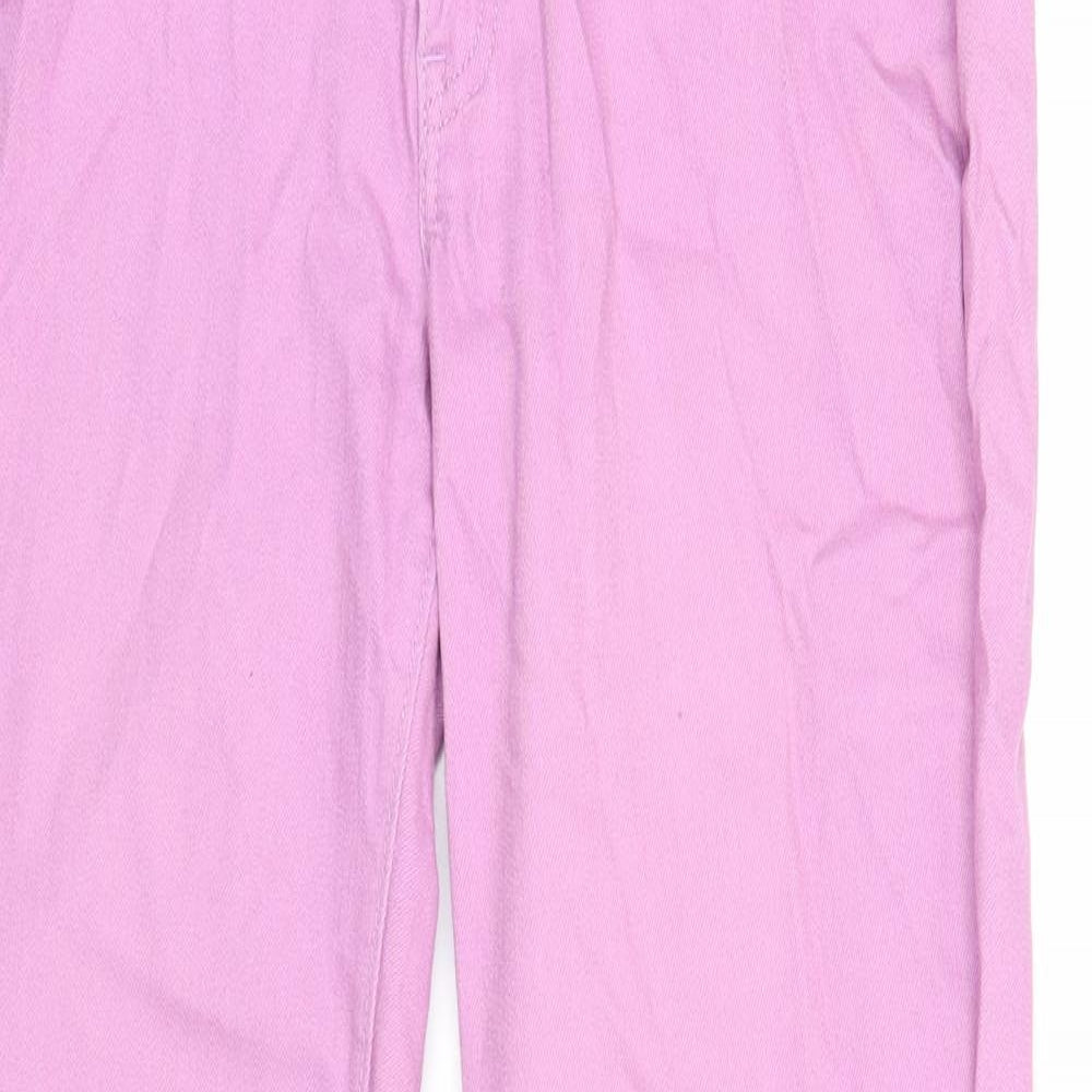 Gap Womens Purple Cotton Straight Jeans Size 6 Regular Zip