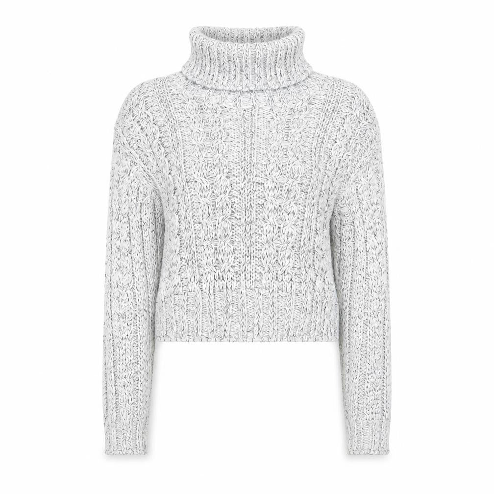 Q10 Collection Womens White Roll Neck Acrylic Pullover Jumper Size M