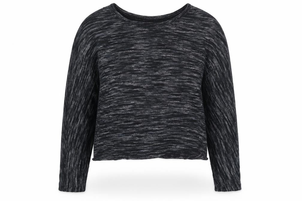 Apricot Womens Black Round Neck Cotton Pullover Jumper Size 12
