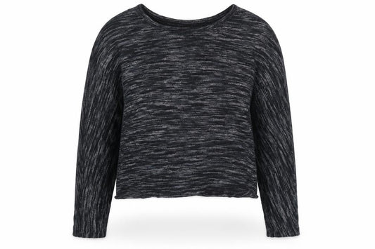 Apricot Womens Black Round Neck Cotton Pullover Jumper Size 12
