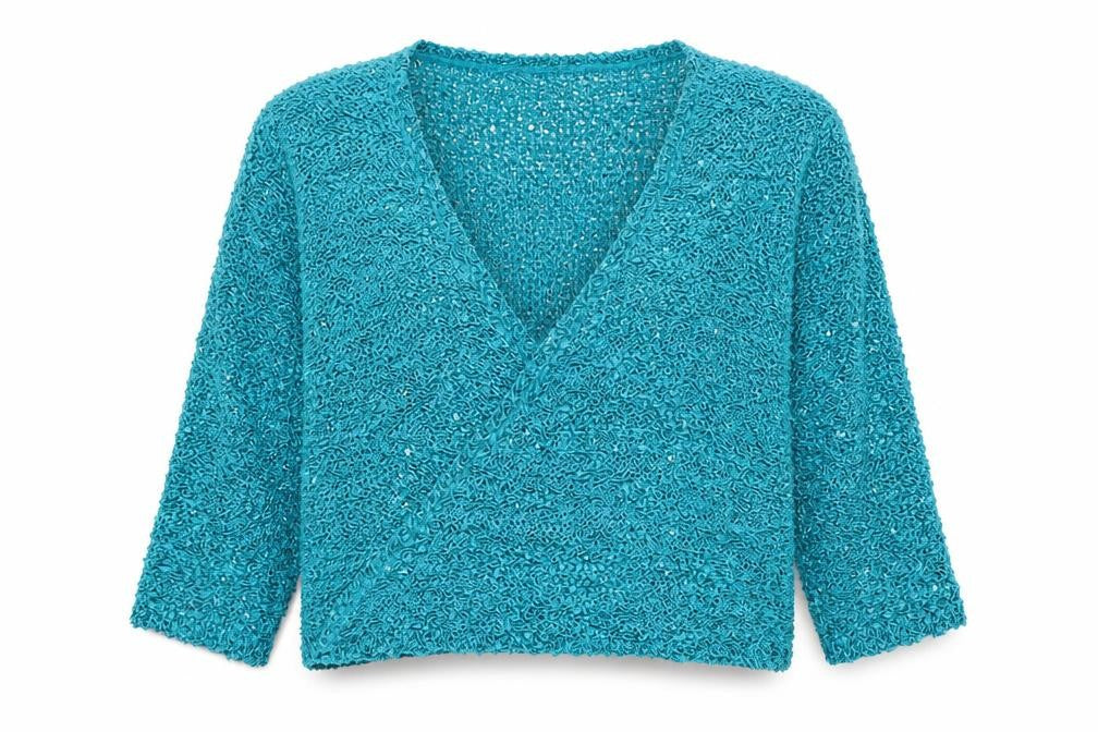 Bonmarché Womens Blue V-Neck Polyester Pullover Jumper Size M