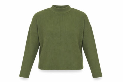 Divided Womens Green Mock Neck Polyester Pullover Jumper Size XS