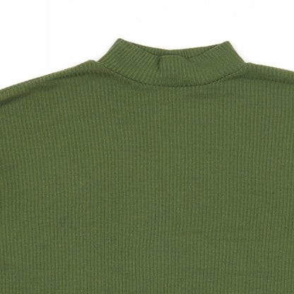 Divided Womens Green Mock Neck Polyester Pullover Jumper Size XS