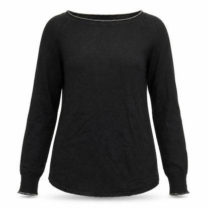 Next Womens Black Round Neck Viscose Pullover Jumper Size 10