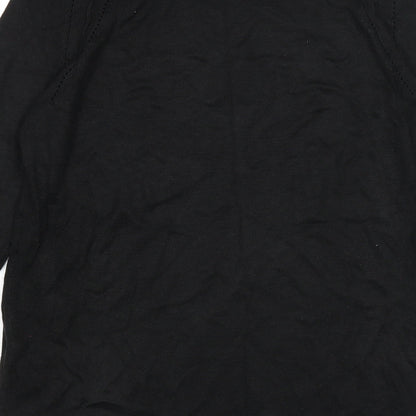 Next Womens Black Round Neck Viscose Pullover Jumper Size 10