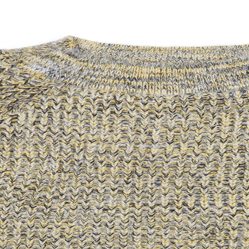 New Look Womens Yellow Round Neck Acrylic Pullover Jumper Size M