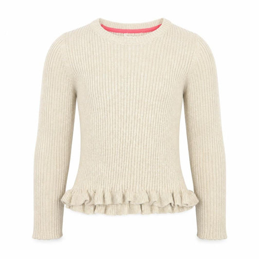 Cynthia Rowley Girls Beige Round Neck Cotton Pullover Jumper Size 5-6 Years Pullover