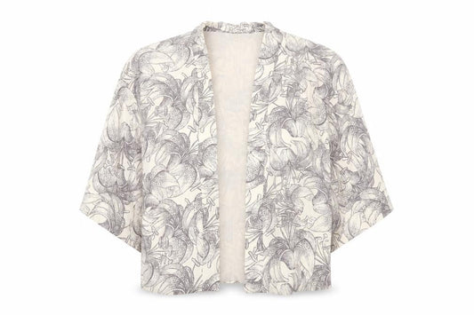 River Island Womens Beige Floral Jacket Size 8