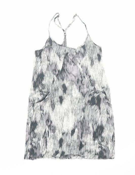 Preworn Womens Grey Tie Dye Viscose Tank Dress Size S Scoop Neck Pullover