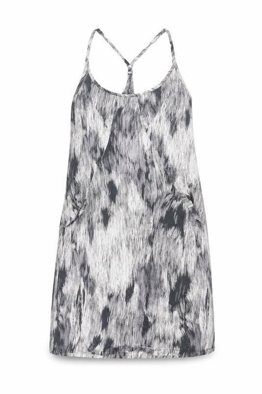 Womens Grey Tie Dye Viscose Tank Dress Size S Scoop Neck Pullover
