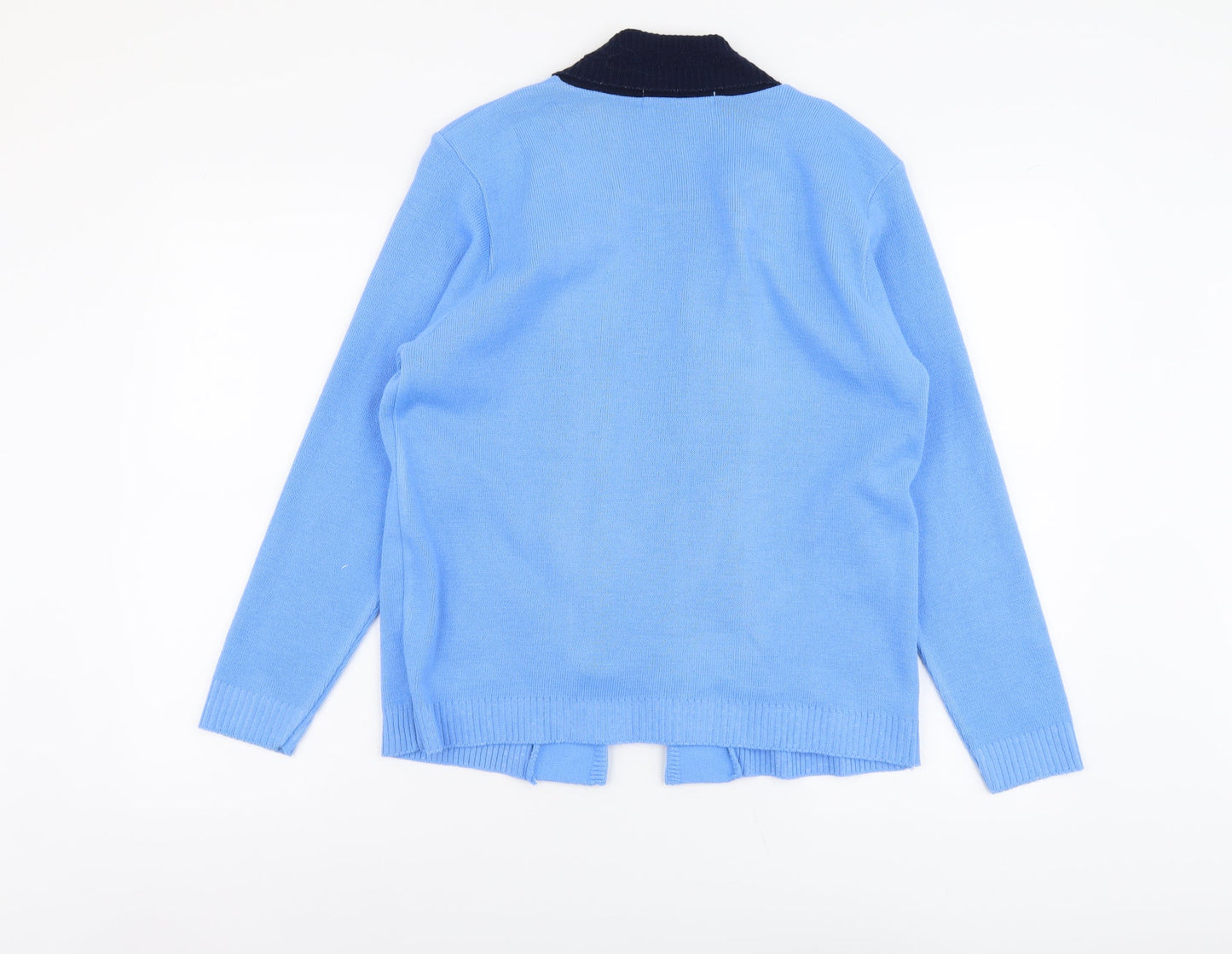 Pure&Natural Womens Blue V-Neck Acrylic Cardigan Jumper Size M