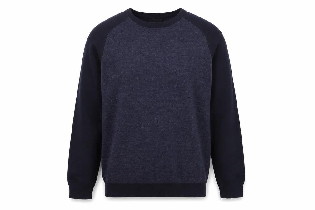 Red Herring Mens Blue Round Neck Acrylic Pullover Jumper Size S