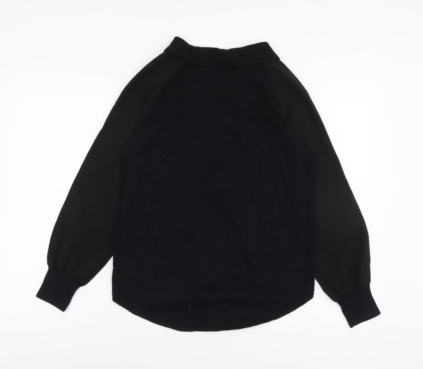 Great Plains Womens Black Round Neck Viscose Pullover Jumper Size XS - Collar
