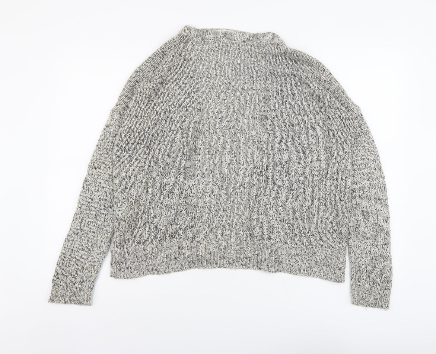 VERO MODA Womens Beige V-Neck Acrylic Cardigan Jumper Size M