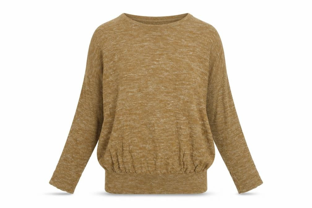 Zara Womens Brown Round Neck Acrylic Pullover Jumper Size S