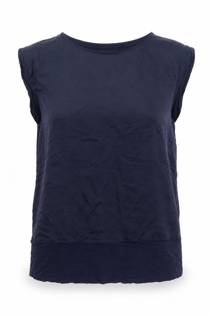 Blooming Marvellous Womens Blue Polyester Basic Blouse Size M Boat Neck