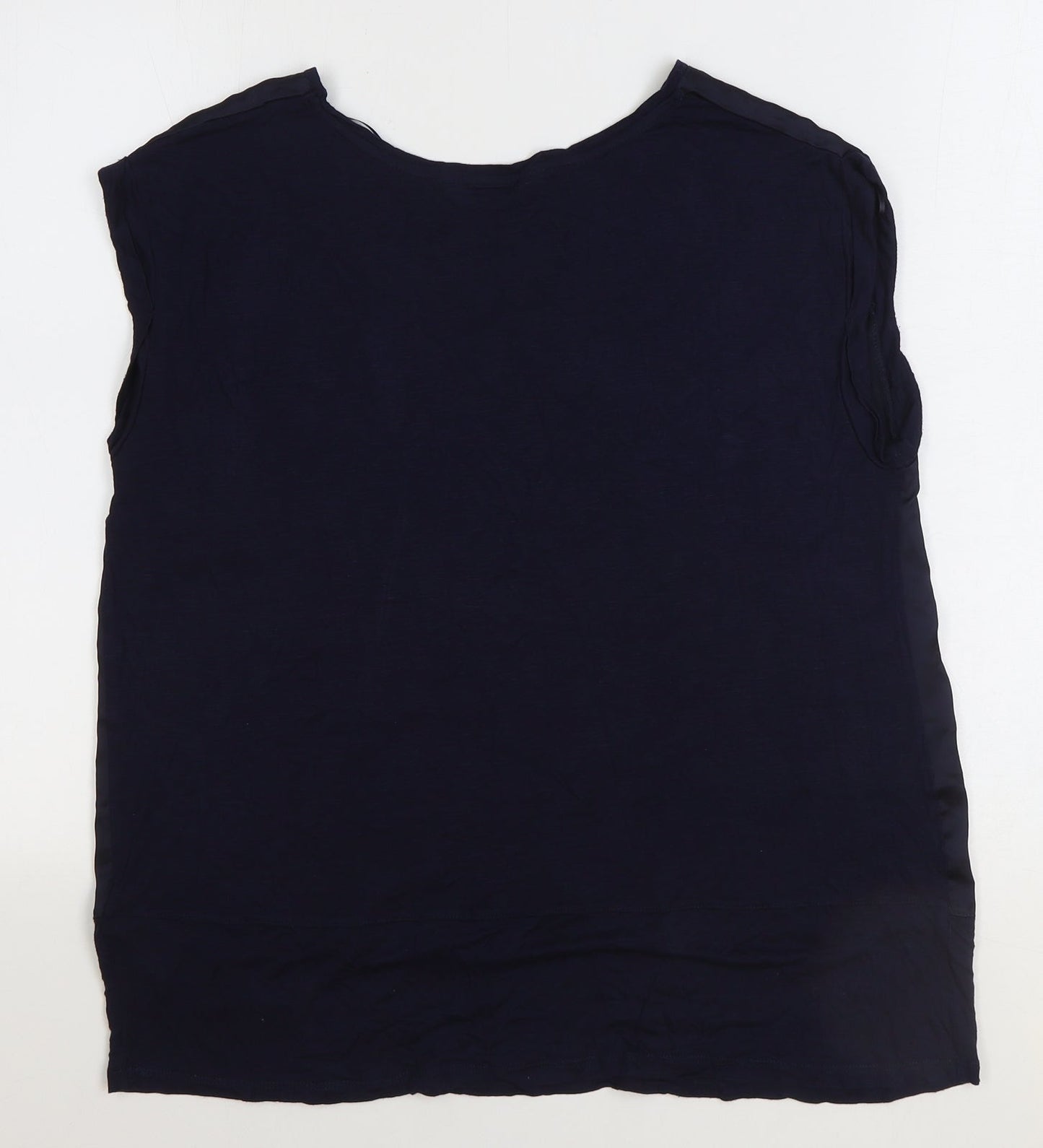 Blooming Marvellous Womens Blue Polyester Basic Blouse Size M Boat Neck