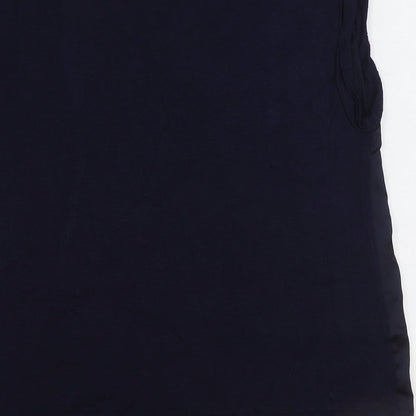 Blooming Marvellous Womens Blue Polyester Basic Blouse Size M Boat Neck