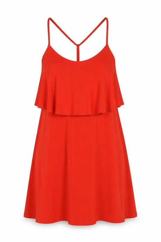 River Island Womens Red Polyester A-Line Size 6 Scoop Neck Pullover