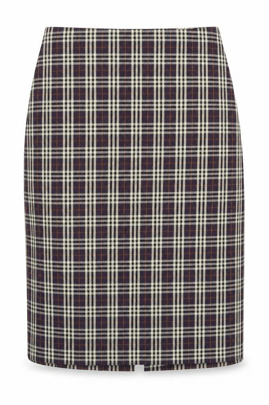 United Colours of Benetton Womens Multicoloured Plaid Viscose Straight & Pencil Skirt Size 12 Zip
