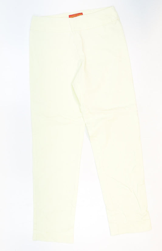 Krazy Larry Womens White Nylon Trousers Size 8 Regular