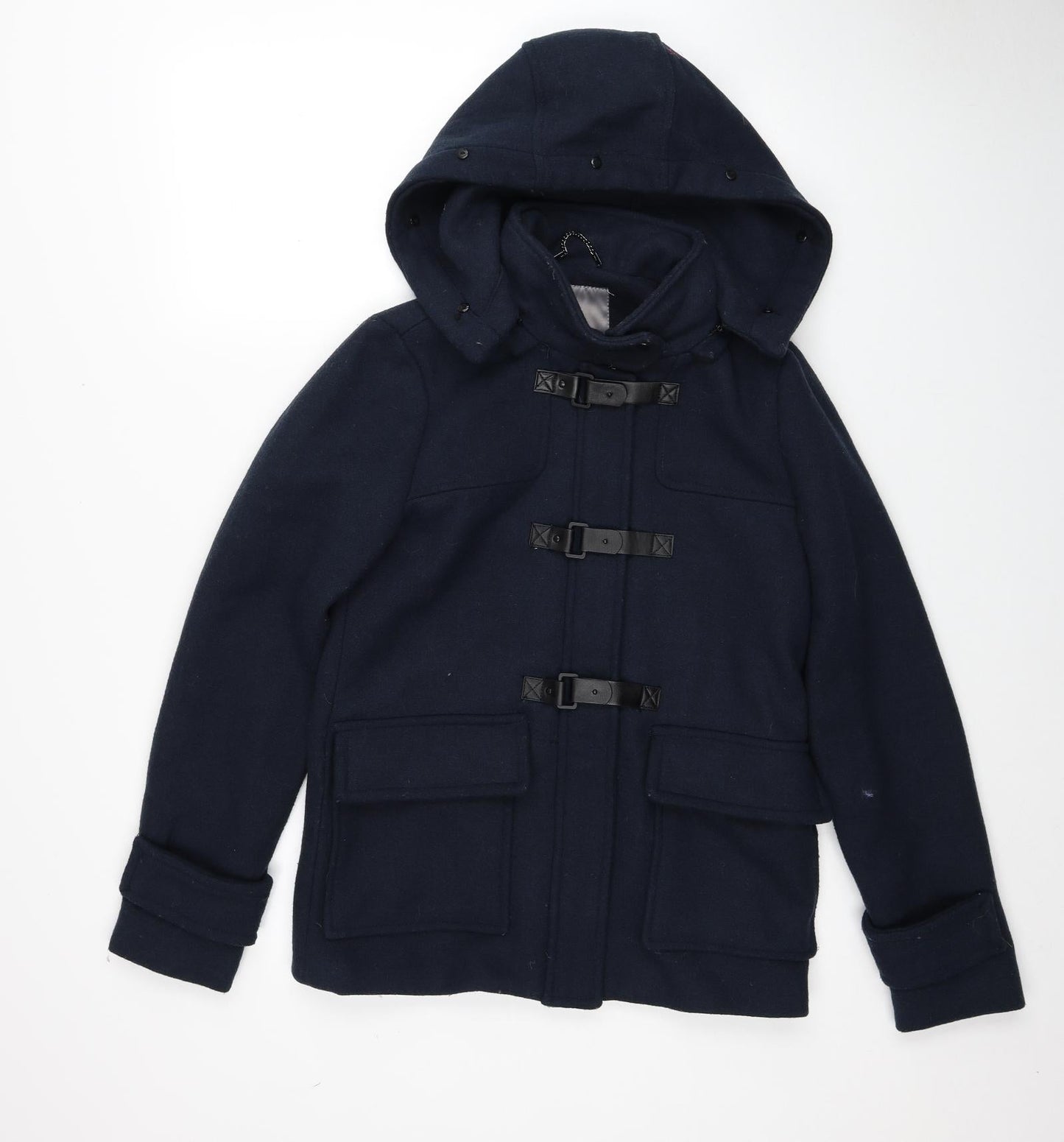 VERO MODA Womens Blue Pea Coat Coat Size S Zip