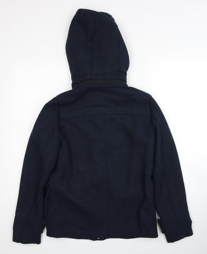 Vero Moda Womens Blue Pea Coat Coat Size S Zip
