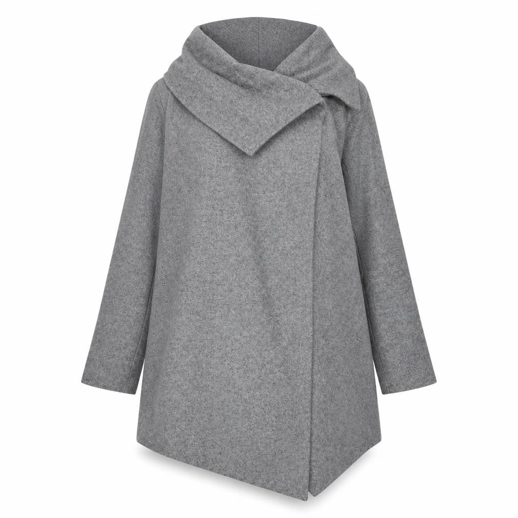 ASOS Womens Grey Overcoat Coatigan Size 8 Button