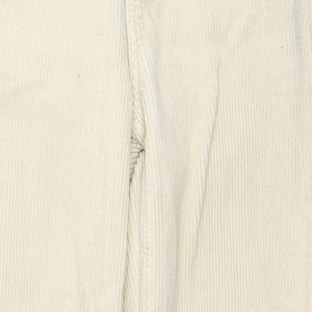 Topshop Womens Beige Cotton Trousers Size 25 in L28 in Regular Zip