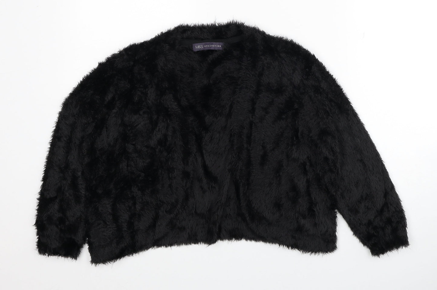 Marks and Spencer Womens Black Roll Neck Polyamide Pullover Jumper Size 12
