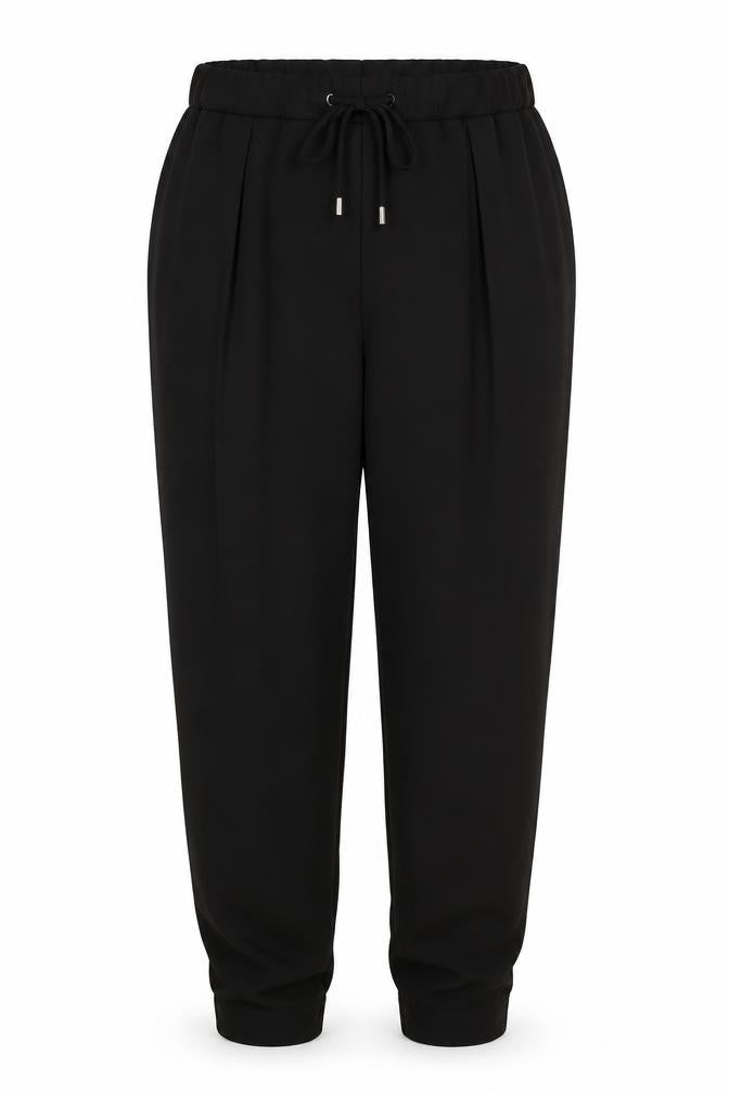 Miss Selfridge Womens Black Polyester Trousers Size 10 Regular Tie