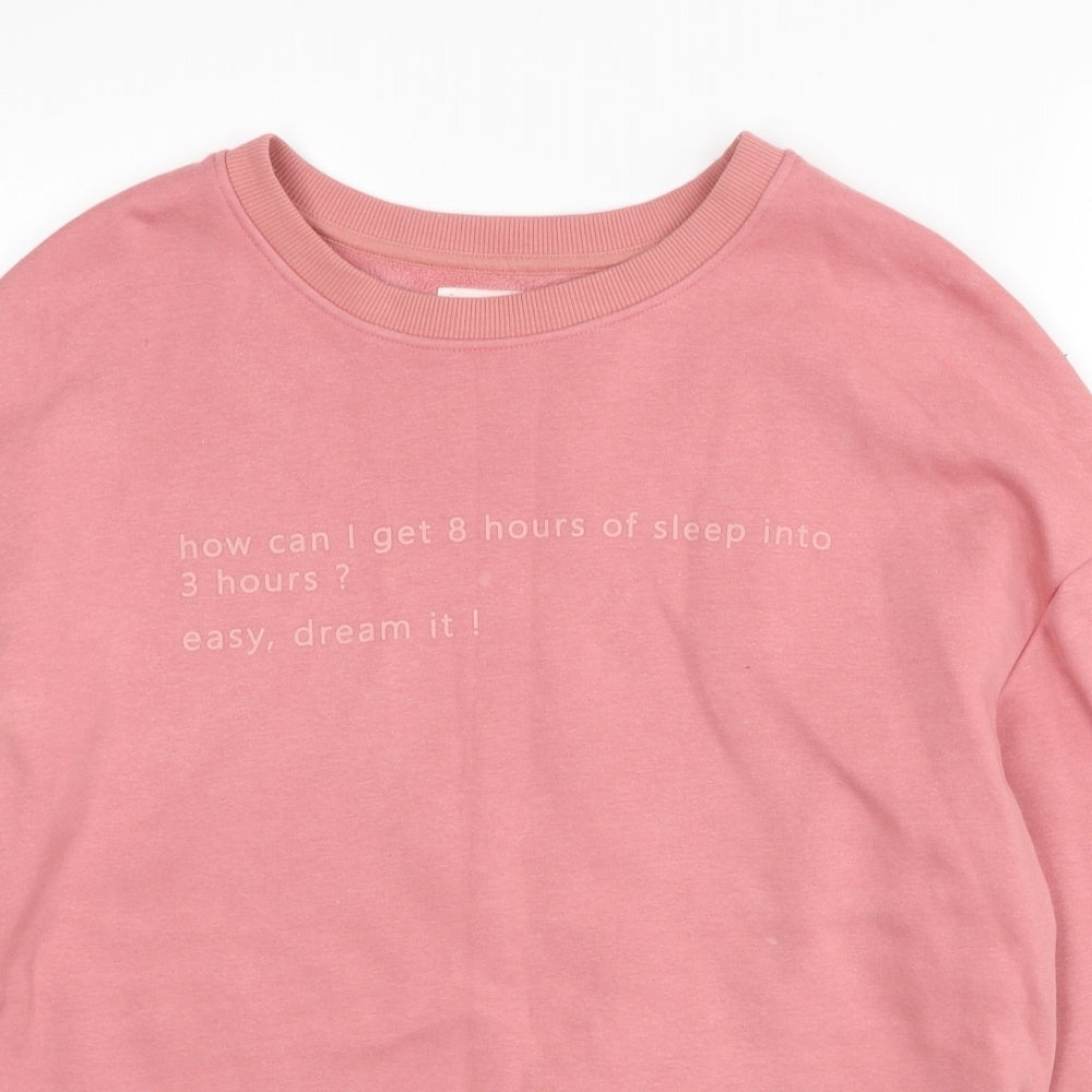 F&F Womens Pink Polyester Pullover Sweatshirt Size 8 Pullover