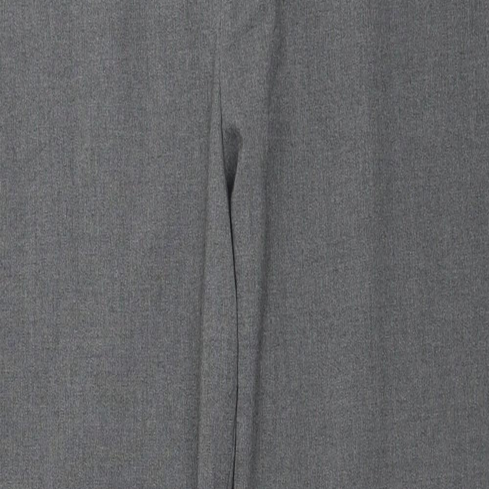 Preworn Womens Grey Viscose Trousers Size 18 Zip
