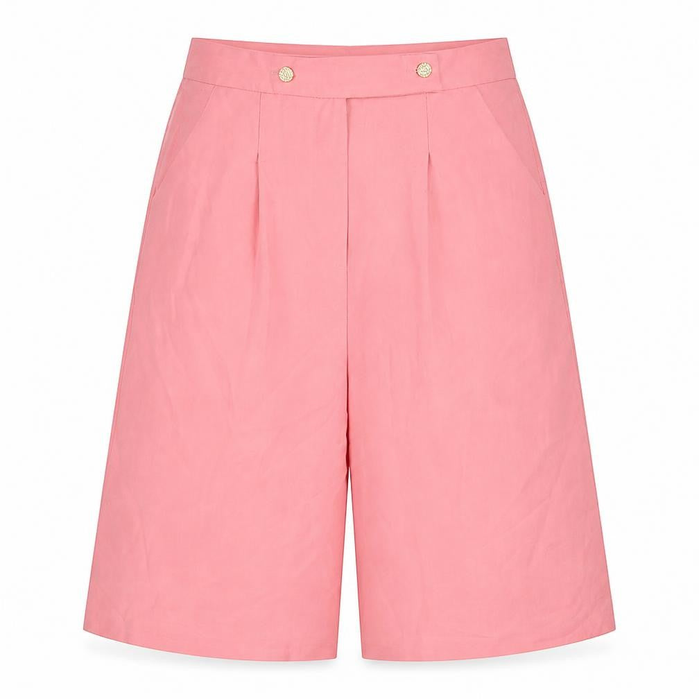 Boohoo Womens Pink Polyester Cropped Trousers Size 8 Regular Zip