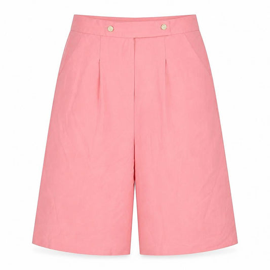 Boohoo Womens Pink Polyester Cropped Trousers Size 8 Regular Zip