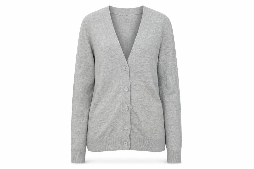 Gap Womens Grey V-Neck Cotton Cardigan Jumper Size 2XS