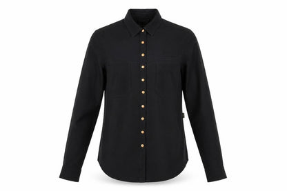 Marks & Spencer Womens Black Colourblock Polyester Basic Button-Up Size 8 Collared