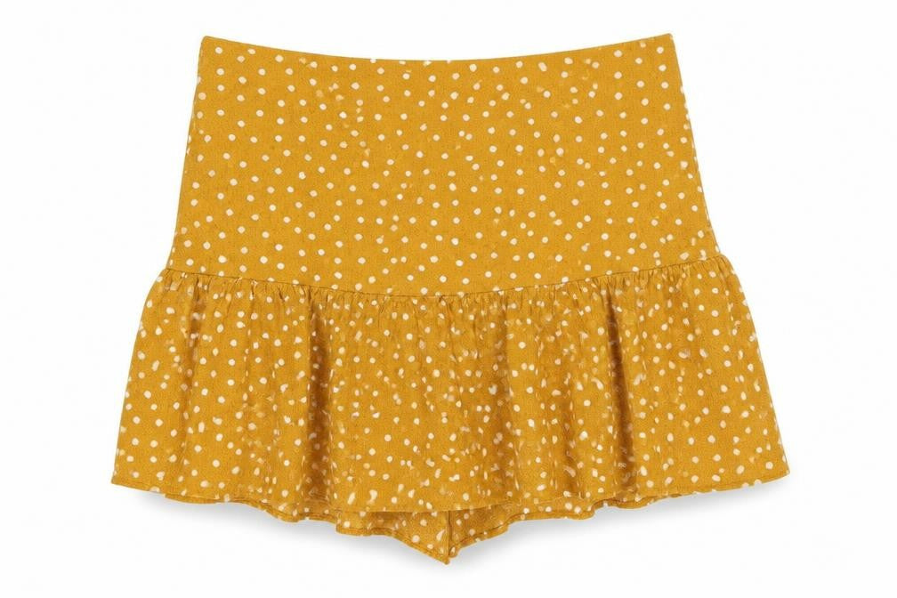 Zara Womens Yellow Polyester Skater Skirt Size S Zip
