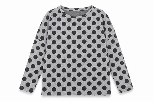 Tu Womens Grey Scoop Neck Polka Dot Polyester Pullover Jumper Size 14