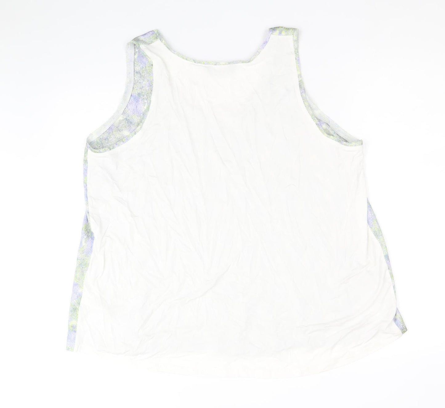 Marks and Spencer Womens Multicoloured Geometric Polyester Basic Tank Size 16 Round Neck